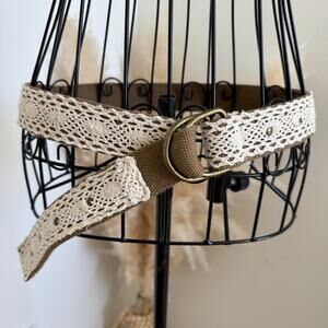 Vintage Lace Woven Adjustable Belt Boho Romantic Cottage Juniors Size 7-9